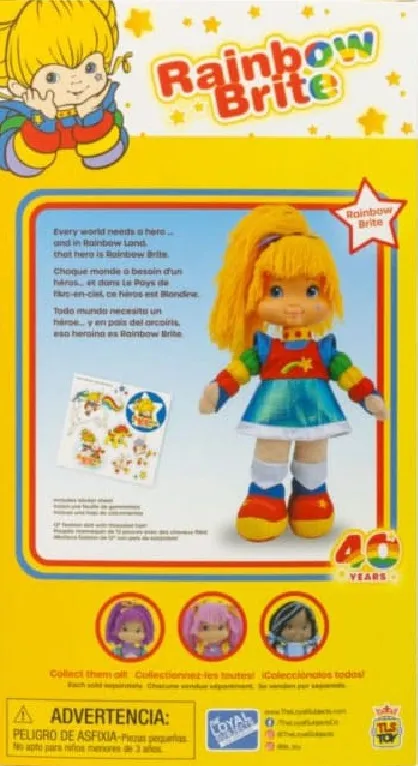 RAINBOW BRITE RAG DOLL STRAWBERRY RAINBOW BRITE 36 CM